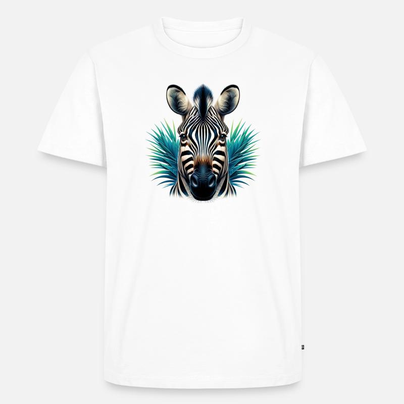 Zebra - Männer Premium Bio T-Shirt - Weiß