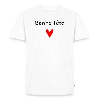 GRANNY. MOTHER'S DAY. HAPPY GRANNY'S DAY. I LOVE YOU - Men's Premium Organic T-Shirt - white - Front - Nico (187cm)