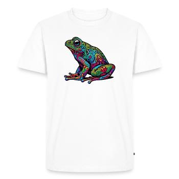 Grenouille - T-shirt Premium bio Homme - blanc - Devant - Nico (187cm)