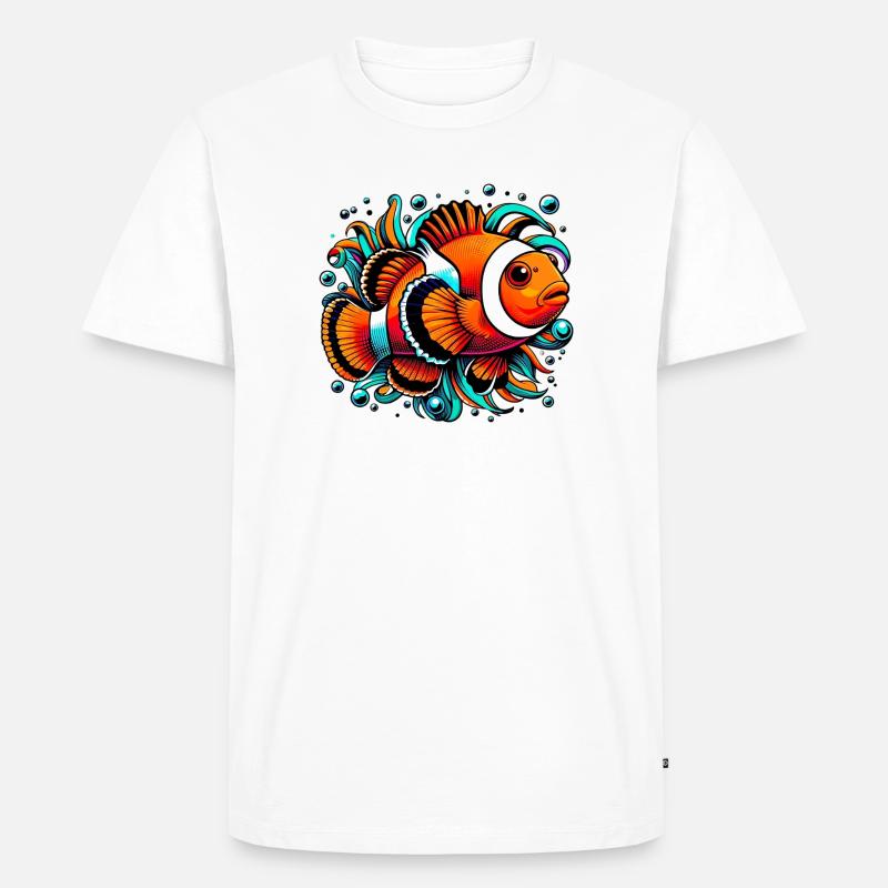 Clownfisch - Männer Premium Bio T-Shirt - Weiß