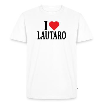 I love Lautaro t-shirt gift idea t-shirt - Men's Premium Organic T-Shirt - white - Front - Nico (187cm)