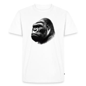 Gorille - T-shirt Premium bio Homme - blanc - Devant - Nico (187cm)