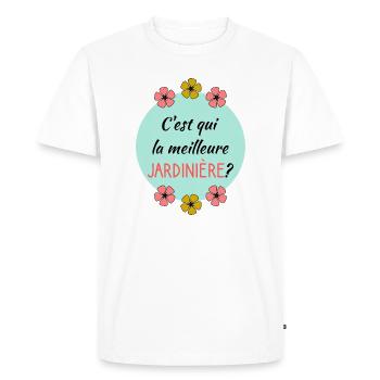 MAMIE - T-shirt Premium bio Homme - blanc - Devant - Nico (187cm)