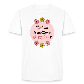 PASTRY CHEF - Men's Premium Organic T-Shirt - white - Front - Nico (187cm)