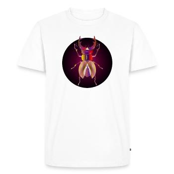 cerf-volant lumineux aux couleurs rougeâtres - T-shirt Premium bio Homme - blanc - Devant - Nico (187cm)
