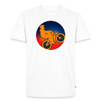 Bike MTB Cycling Gift - Men's Premium Organic T-Shirt - white - Front - Nico (187cm)