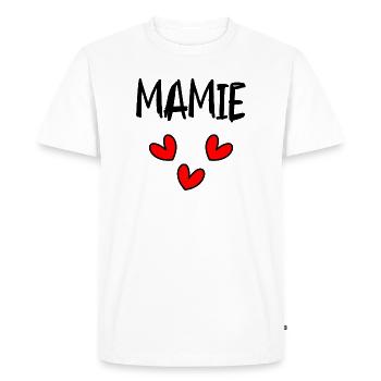 MAMIE - T-shirt Premium bio Homme - blanc - Devant - Nico (187cm)