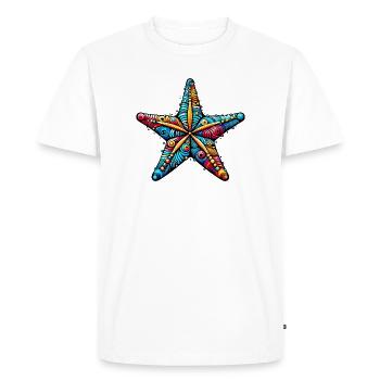 Étoile de mer - T-shirt Premium bio Homme - blanc - Devant - Nico (187cm)