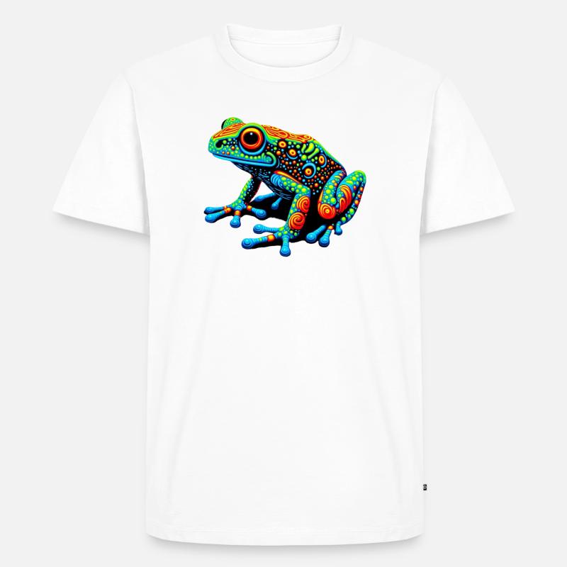 Frosch - Männer Premium Bio T-Shirt - Weiß