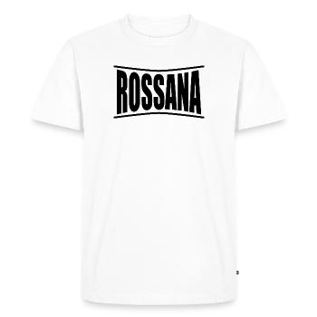 Rossana t-shirt t-shirt idée cadeau - T-shirt Premium bio Homme - blanc - Devant - Nico (187cm)