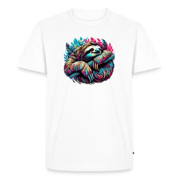 Paresse - T-shirt Premium bio Homme - blanc - Devant - Nico (187cm)
