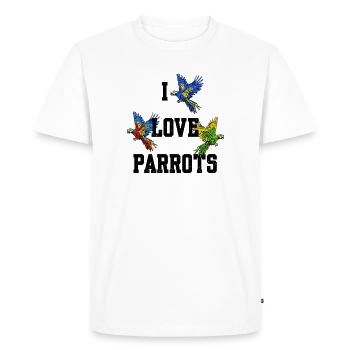 Perroquet, Animaux De Zoo, Jungle, Oiseaux, Déclaration Afrique - T-shirt Premium bio Homme - blanc - Devant - Nico (187cm)