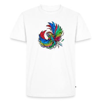 Amoureux des animaux Animaux Oiseau Perroquet Zoo - T-shirt Premium bio Homme - blanc - Devant - Nico (187cm)