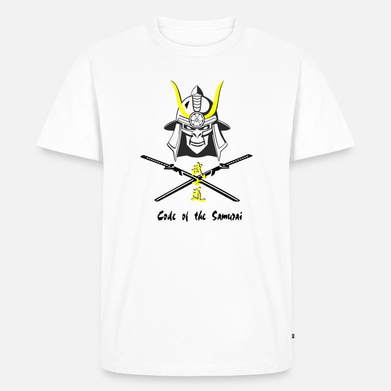 Samuraihelm Kabuto 4 - Männer Premium Bio T-Shirt - Weiß