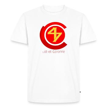 Lot et garonne - T-shirt Premium bio Homme - blanc - Devant - Nico (187cm)