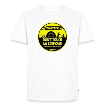 Avertissement de carpe - T-shirt Premium bio Homme - blanc - Devant - Nico (187cm)