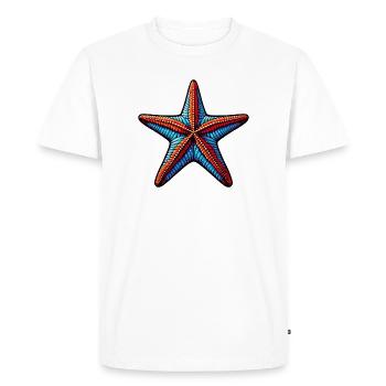 Étoile de mer - T-shirt Premium bio Homme - blanc - Devant - Nico (187cm)