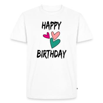 60. 60 ANS. 60e ANNIVERSAIRE. ANNIVERSAIRE 60 ANS. - T-shirt Premium bio Homme - blanc - Devant - Nico (187cm)