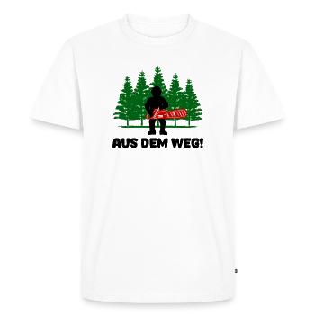 Scie bois déclaration foresterie bûcheron boiseries - T-shirt Premium bio Homme - blanc - Devant - Nico (187cm)