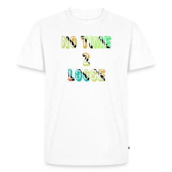 No time to waste - Men's Premium Organic T-Shirt - white - Front - Nico (187cm)