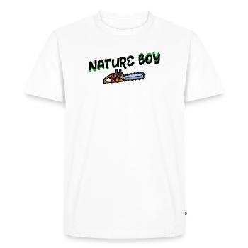 Scie déclaration bûcheron menuiserie forestier - T-shirt Premium bio Homme - blanc - Devant - Nico (187cm)