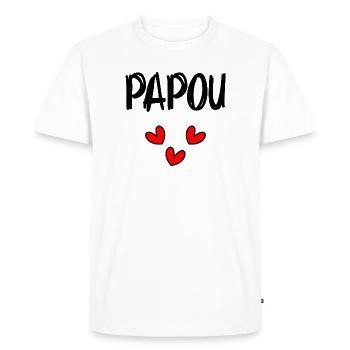 PAPUAN. DAD. FATHER'S DAY. HAPPY FATHER'S DAY - Men's Premium Organic T-Shirt - white - Front - Nico (187cm)