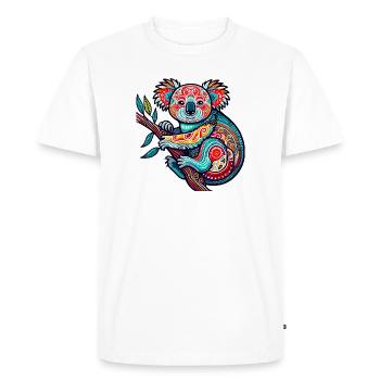 Koala - Men's Premium Organic T-Shirt - white - Front - Nico (187cm)