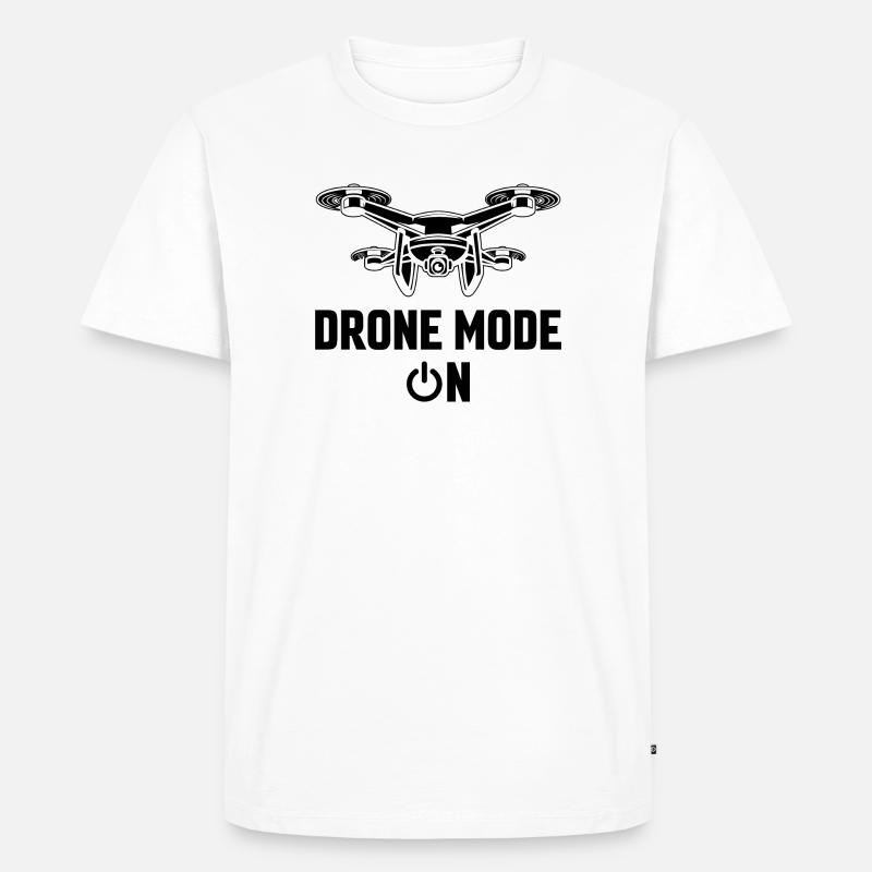 Drohnen-Modus Ein - Männer Premium Bio T-Shirt - Weiß