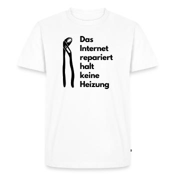 Internet répare juste pas de chemise chauffante - T-shirt Premium bio Homme - blanc - Devant - Nico (187cm)