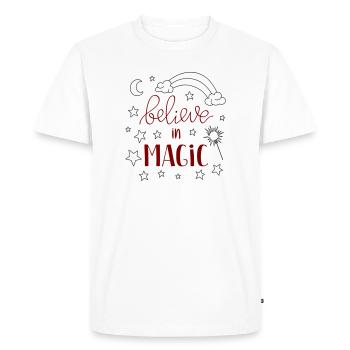 croire en la magie - T-shirt Premium bio Homme - blanc - Devant - Nico (187cm)