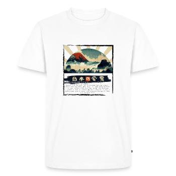 Nihon no Fukei - Paysages du Japon - T-shirt Premium bio Homme - blanc - Devant - Nico (187cm)