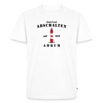 Phare sur Amrum, il suffit de s’éteindre - T-shirt Premium bio Homme - blanc - Devant - Nico (187cm)