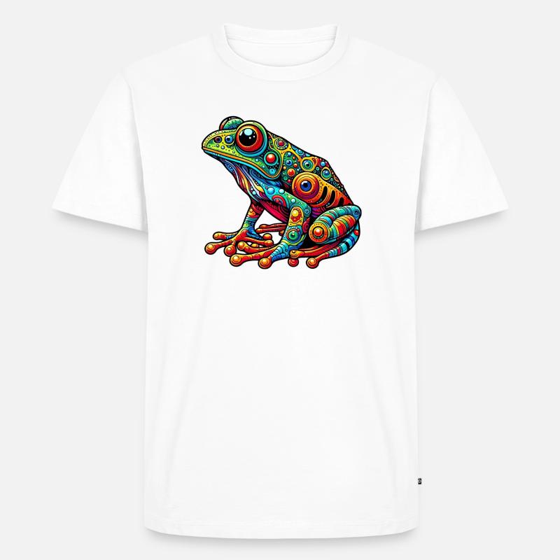 Frosch - Männer Premium Bio T-Shirt - Weiß