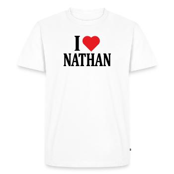 t-shirt I love Nathan t-shirt gift idea - Men's Premium Organic T-Shirt - white - Front - Nico (187cm)