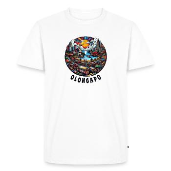 Olongapo ville Philippines ville Skyline - T-shirt Premium bio Homme - blanc - Devant - Nico (187cm)