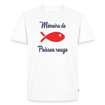POISSON. MEMOIRE. SARDINE. POISSON D'AVRIL. MER - T-shirt Premium bio Homme - blanc - Devant - Nico (187cm)