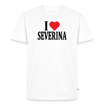t-shirt I love Severina t-shirt gift idea - Men's Premium Organic T-Shirt - white - Front - Nico (187cm)