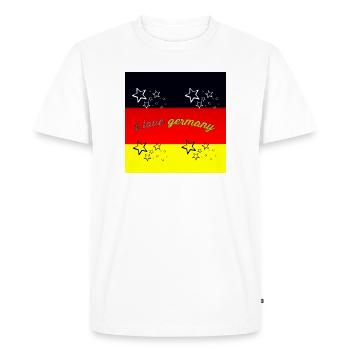 J’aime l’Allemagne - T-shirt Premium bio Homme - blanc - Devant - Nico (187cm)