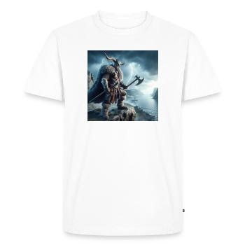 Guerrier viking - T-shirt Premium bio Homme - blanc - Devant - Nico (187cm)