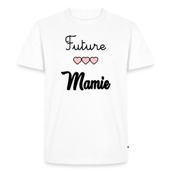 GRANNY. MOTHER'S DAY. HAPPY GRANNY'S DAY. I LOVE YOU - Men's Premium Organic T-Shirt - white - Front - Nico (187cm)