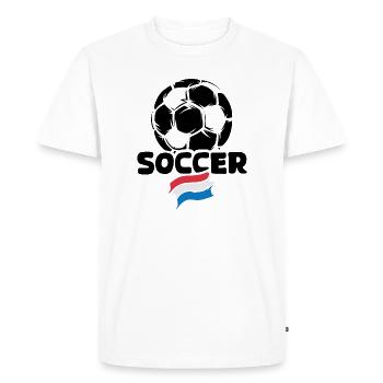 Netherlands Soccer Ball Flag Soccer Team Logo - Men's Premium Organic T-Shirt - white - Front - Nico (187cm)