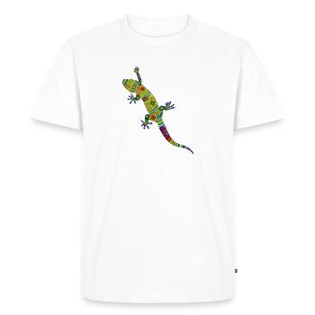 Gecko - Men's Premium Organic T-Shirt - white - Front - Nico (187cm)