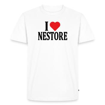 t-shirt I love Nestore t-shirt gift idea - Men's Premium Organic T-Shirt - white - Front - Nico (187cm)