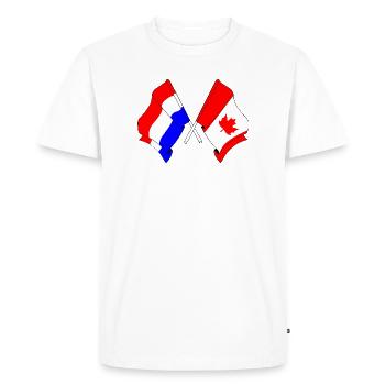 Drapeau des Pays-Bas et drapeau du Canada - T-shirt Premium bio Homme - blanc - Devant - Nico (187cm)