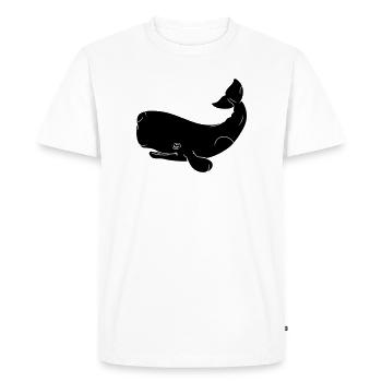 Baleine - T-shirt Premium bio Homme - blanc - Devant - Nico (187cm)