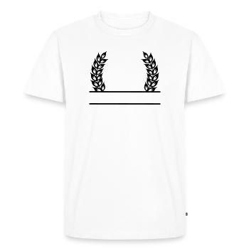 Grain Wreath Name Banner - Men's Premium Organic T-Shirt - white - Front - Nico (187cm)
