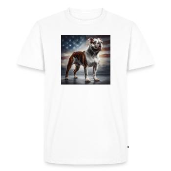 Bouledogue - T-shirt Premium bio Homme - blanc - Devant - Nico (187cm)