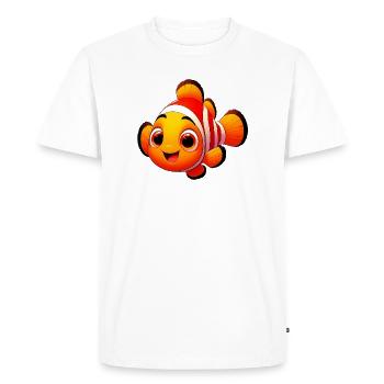 Poisson-clown - T-shirt Premium bio Homme - blanc - Devant - Nico (187cm)