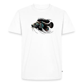 Aquarium catfish, antenna catfish, minimalist - Men's Premium Organic T-Shirt - white - Front - Nico (187cm)