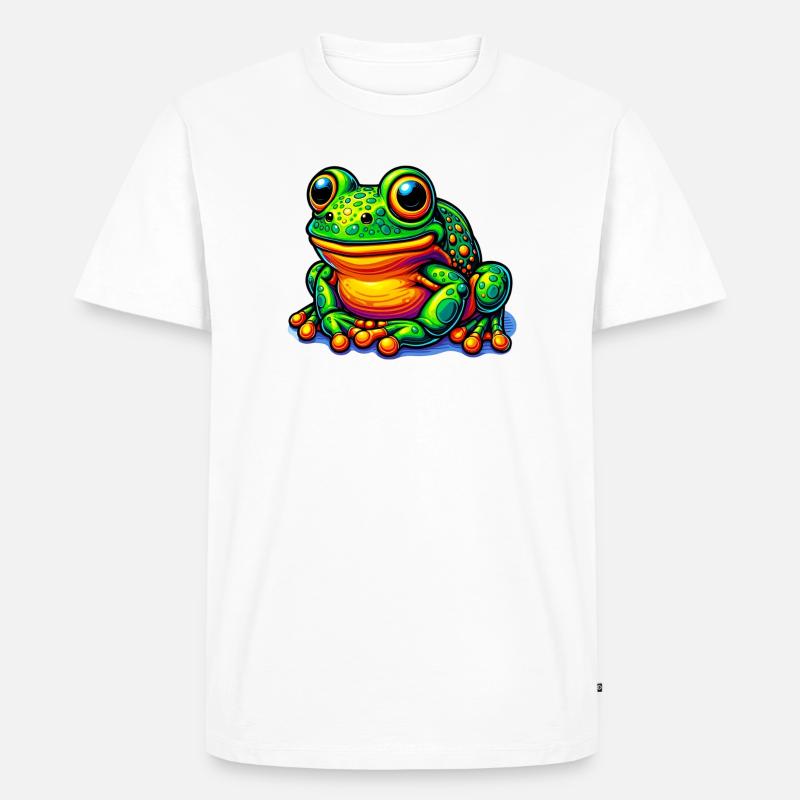Frosch - Männer Premium Bio T-Shirt - Weiß